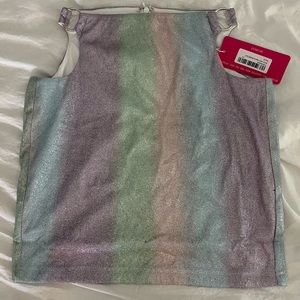 Brand new Beginning Boutique rainbow glitter skirt. Size XS